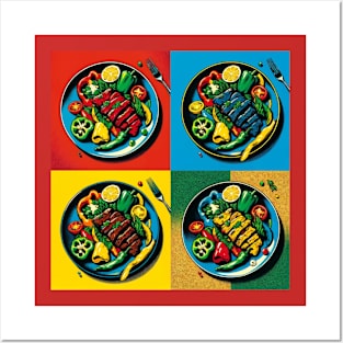 Vibrant Pop Fajitas Art - Mexican Cuisine Posters and Art